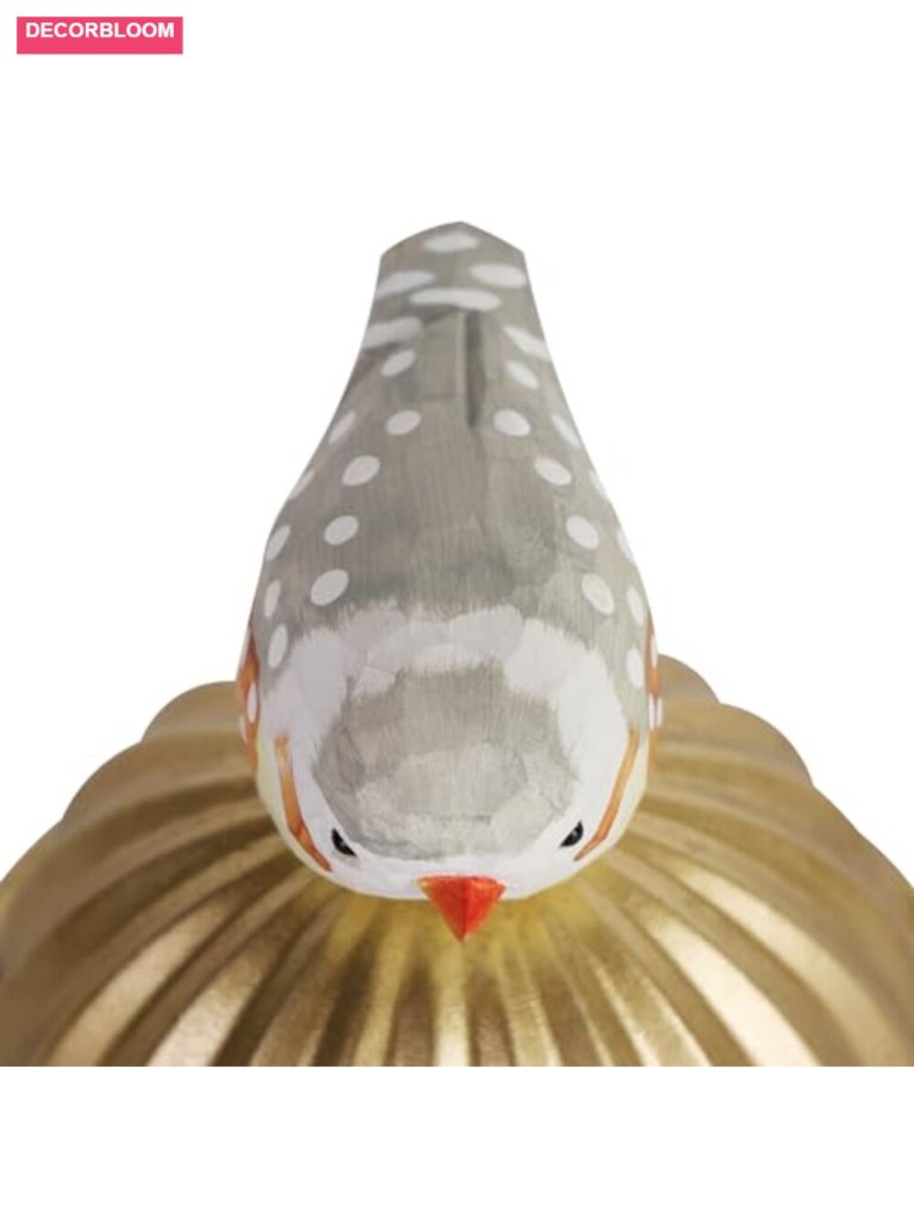 Gold Metal Candy Jar Canister with Wood Bird Handle Kitchen Storage - Picture 6 of 6